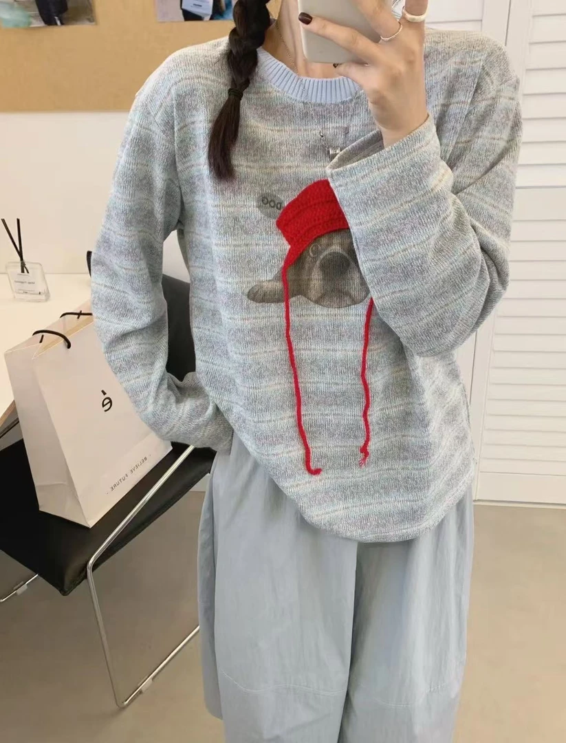 （合辑链接）001—100针织衫毛针织衫女针织厚款慵懒风 ④