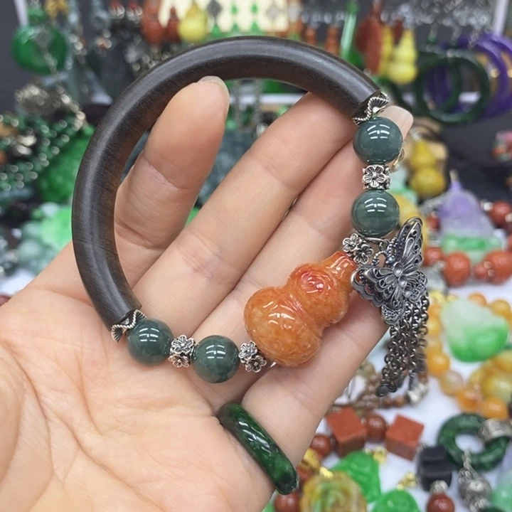 翡翠未镶嵌耳饰手链54