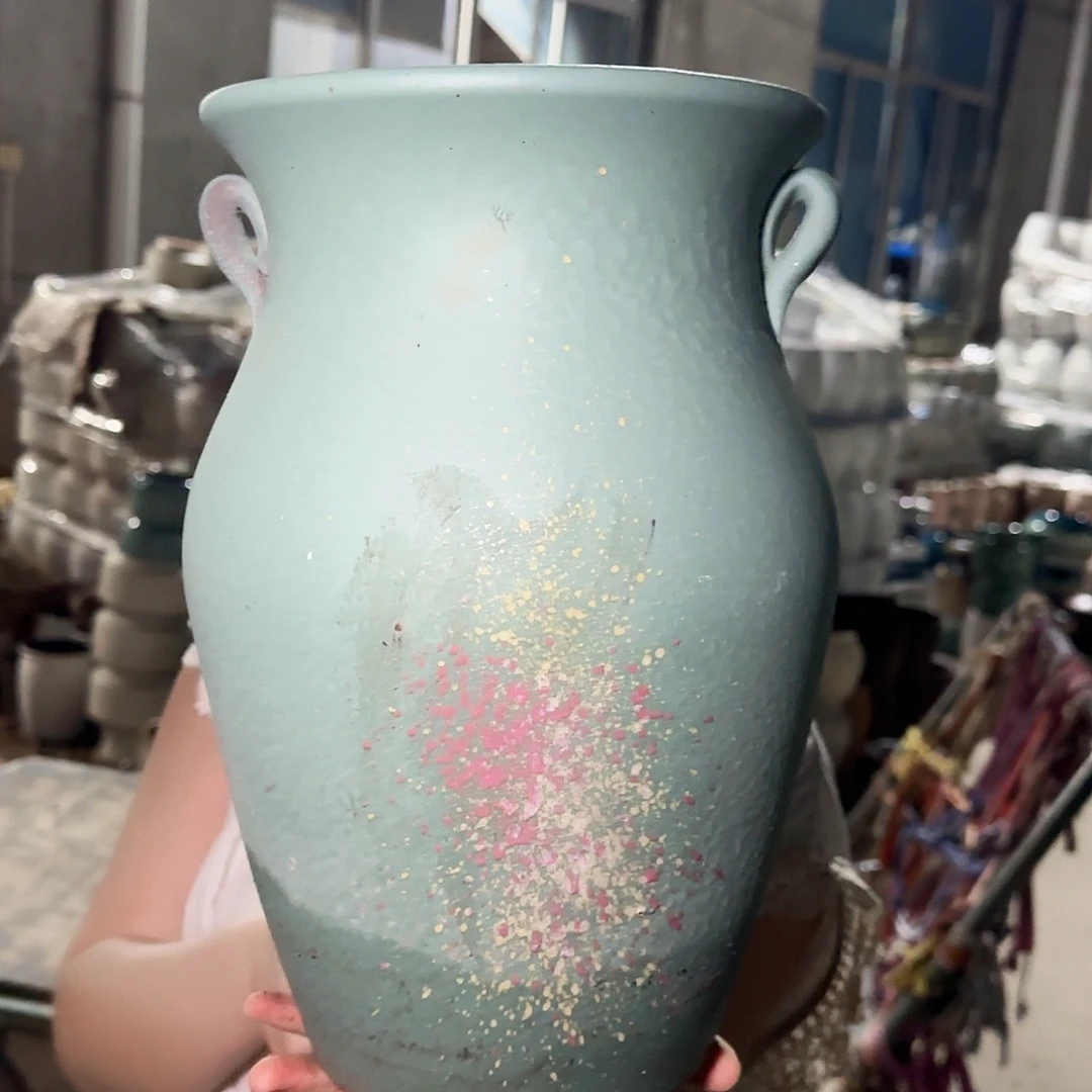 紫砂花盆高32口20。浅