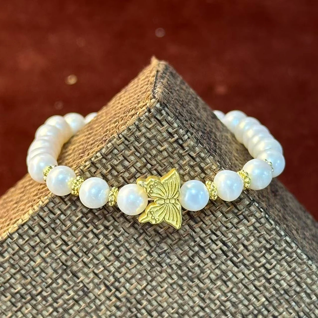 【足金999】黄金蝴蝶+8个黄金隔片