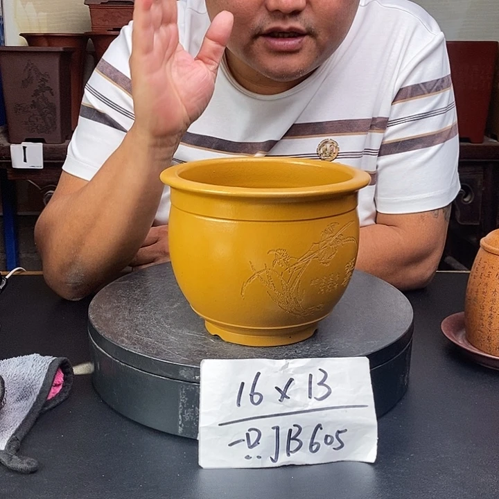 紫砂花盆货号一只JB605