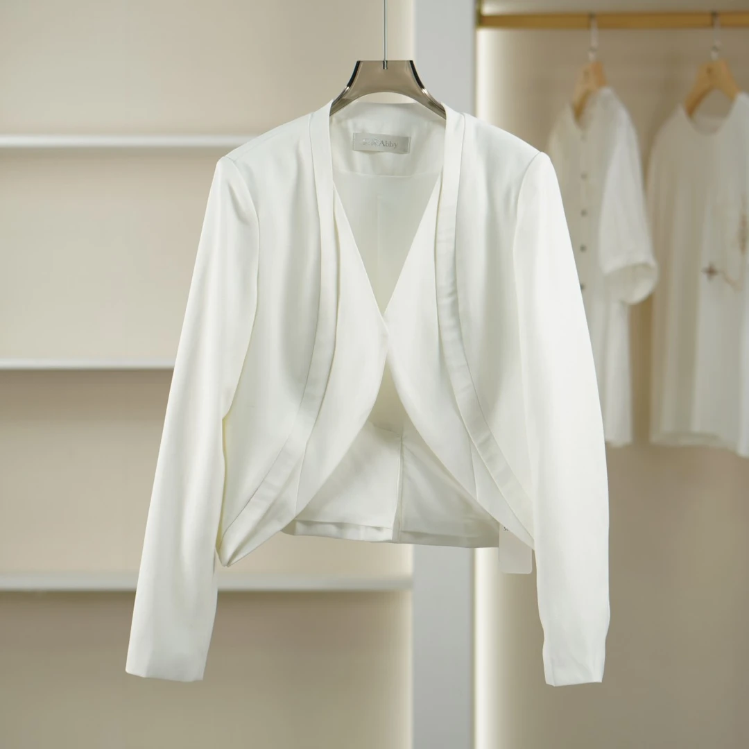 麦迪尚品【蒙M】5050190  春秋气质百搭时尚西服外套品牌撤柜女装