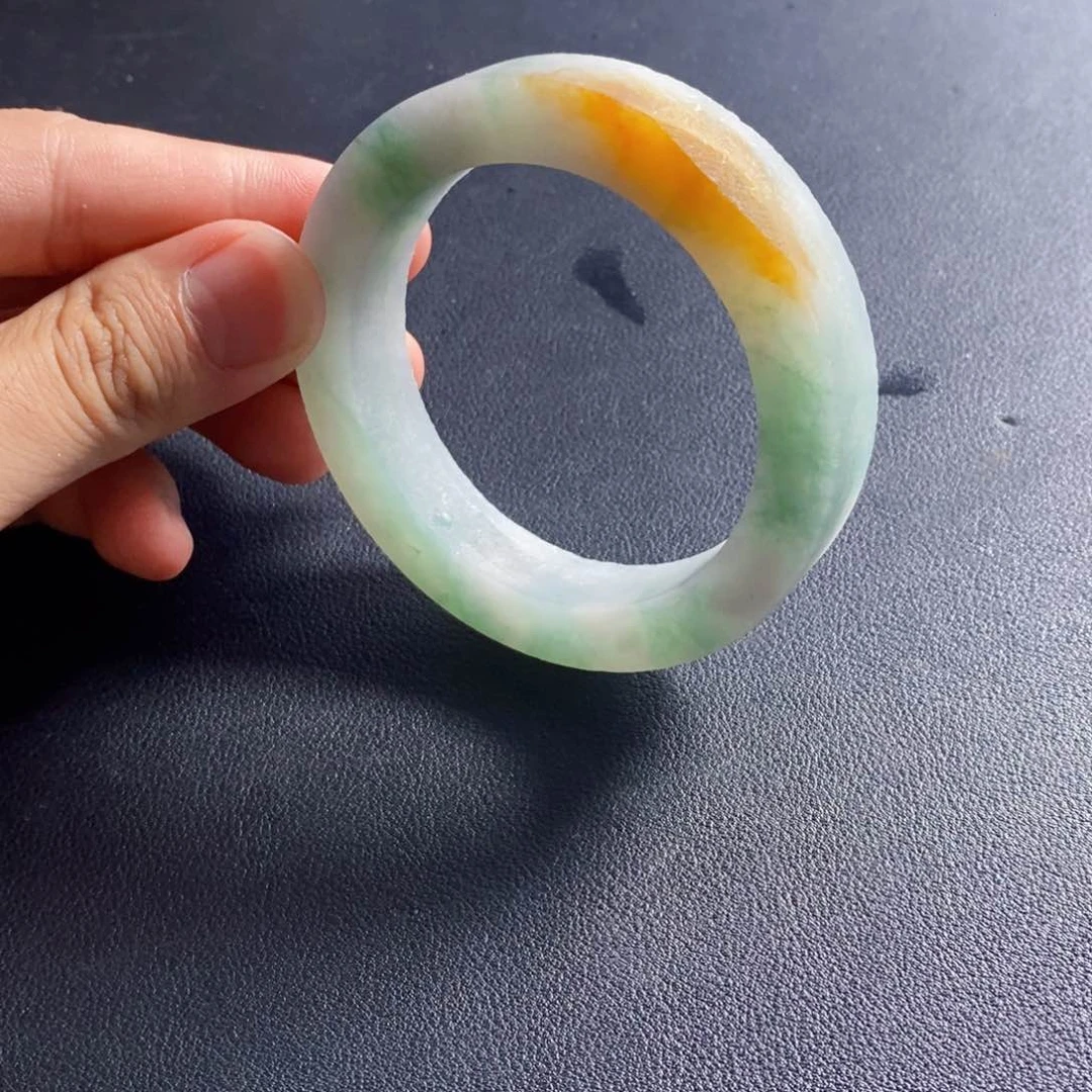 定制翡翠单单美翡翠手镯定制58内未镶嵌