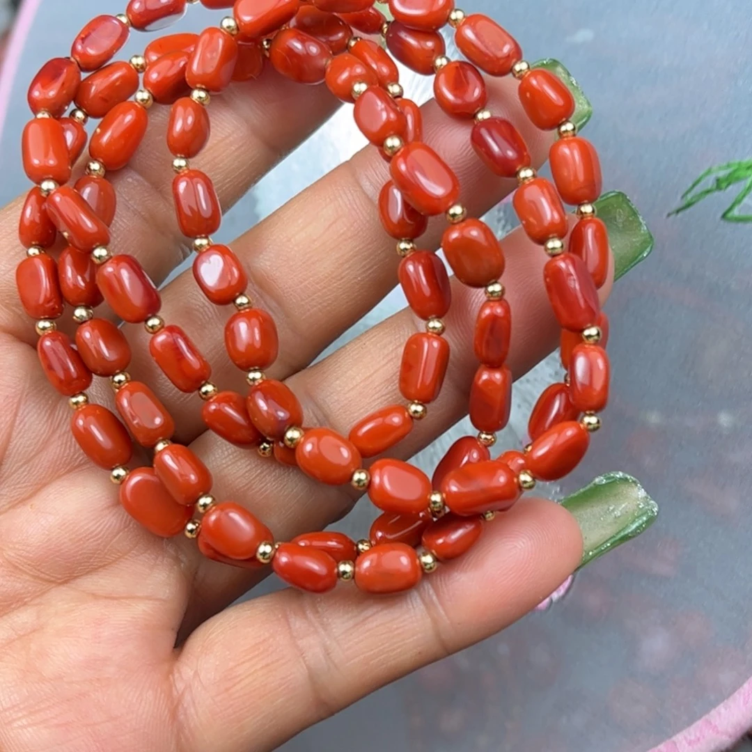 南红玛瑙未镶嵌珠串