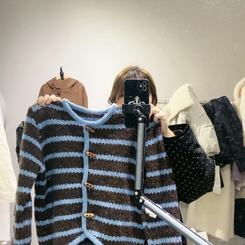 【闪购商品】咖色条纹