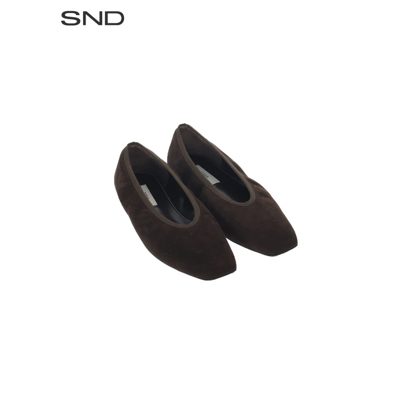 【SNDTE  设计师品牌】SND AW25 极简麂皮芭蕾鞋