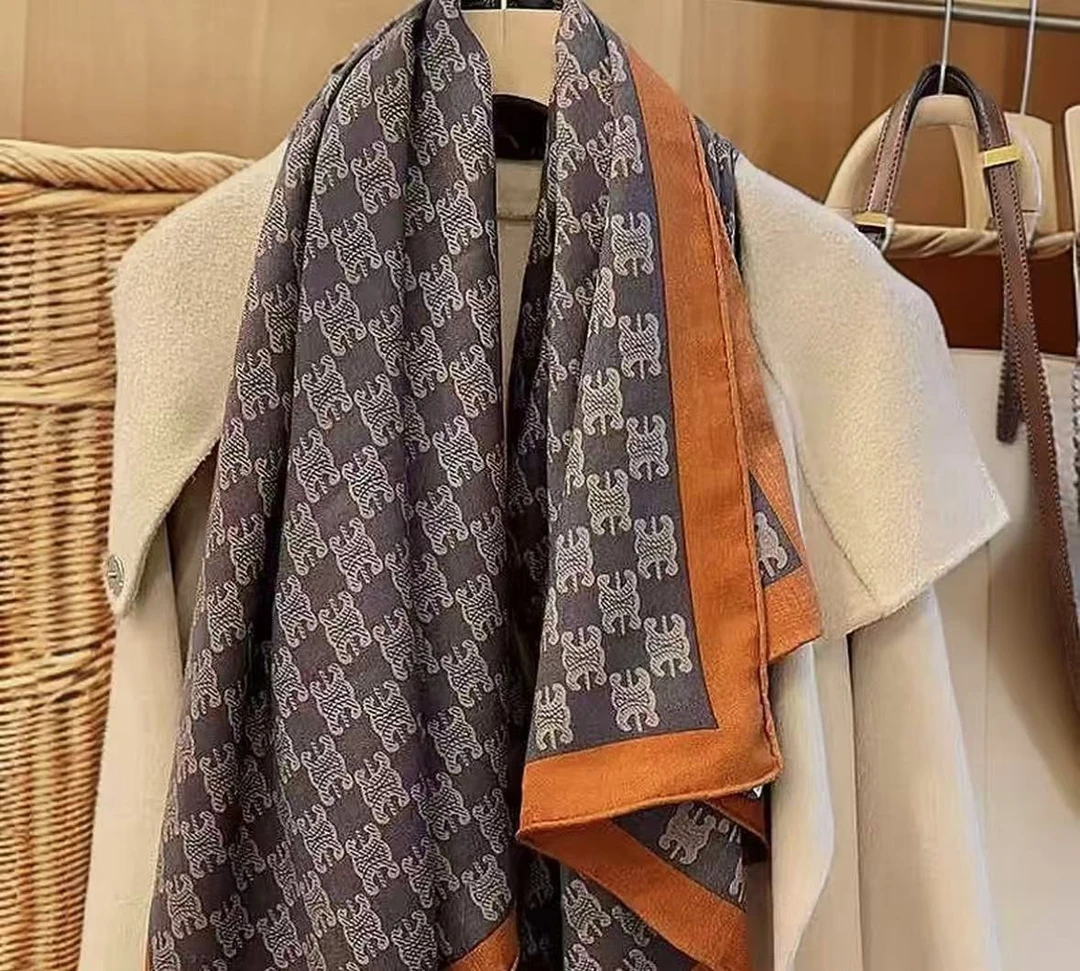 [凯旋大方巾]桑蚕丝真丝羊毛丝毛时尚135*135cm