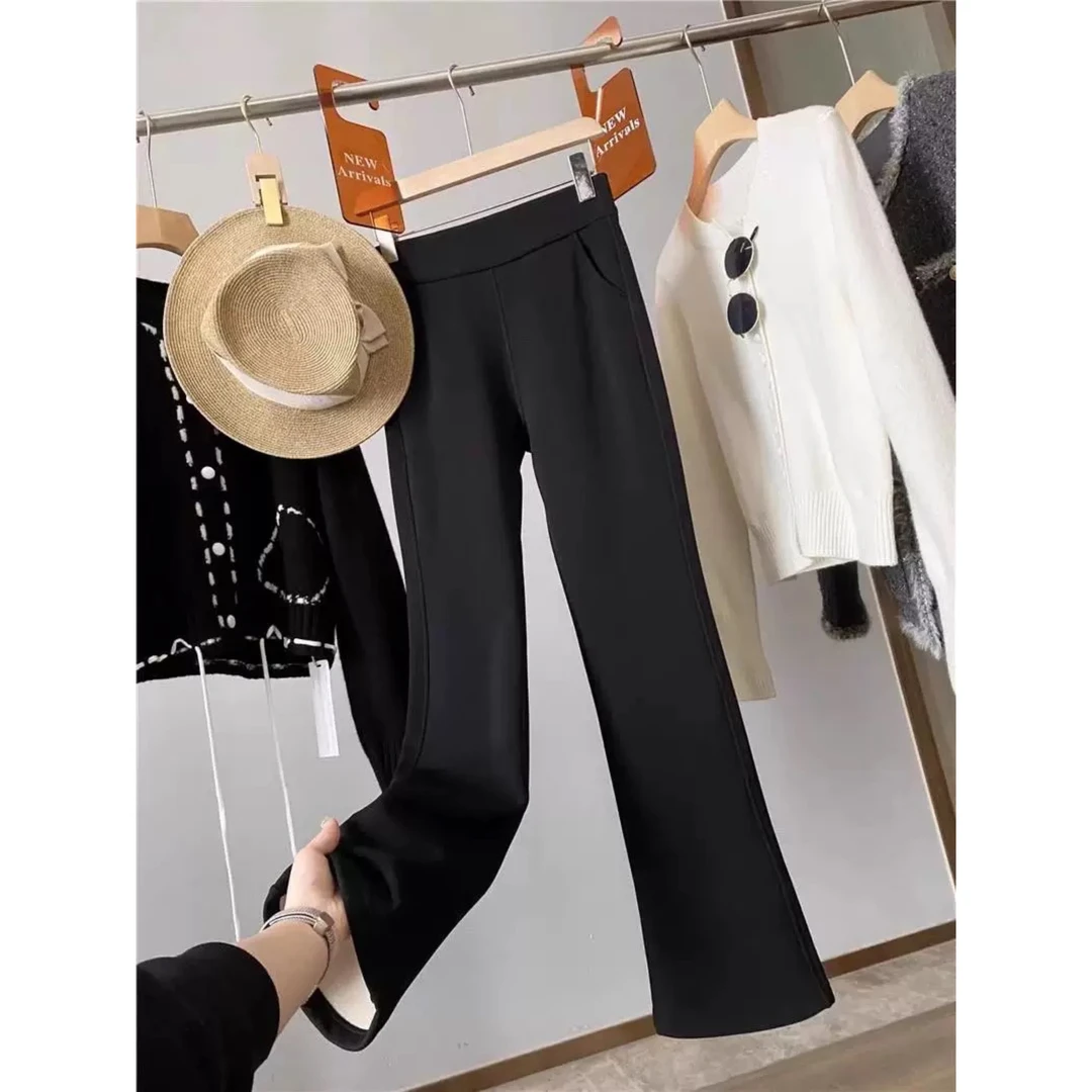 初奢自制】一条过冬裤型上身绝了！加厚人鱼微喇裤高弹上身显瘦10斤