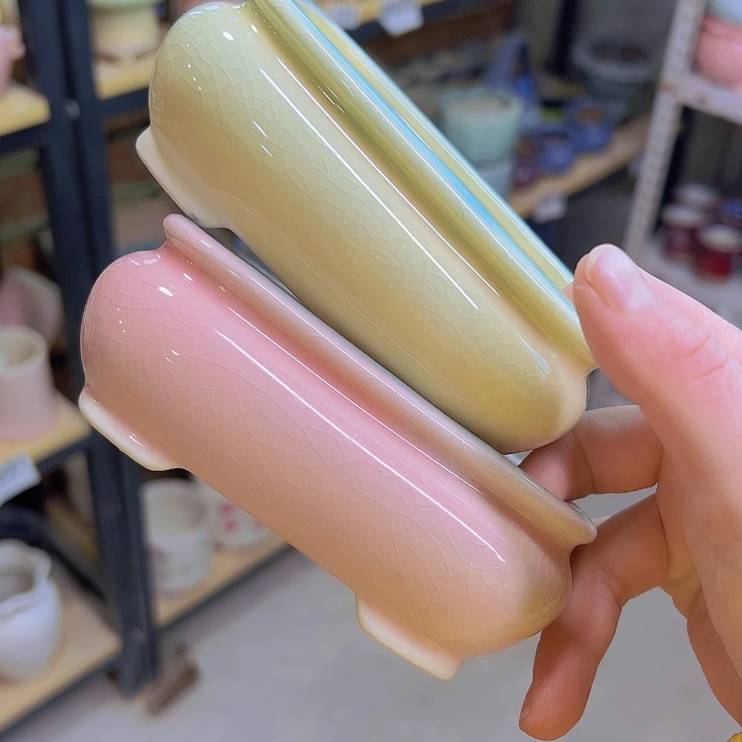 红陶 陶瓷花盆当场满12包邮