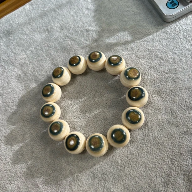 猛犸牙手串1.8尺寸蓝眼睛收藏级MM0116