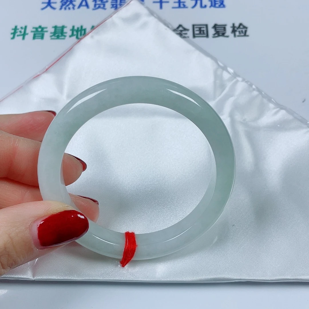 翡翠未镶嵌手镯圈口56宽11厚8.5