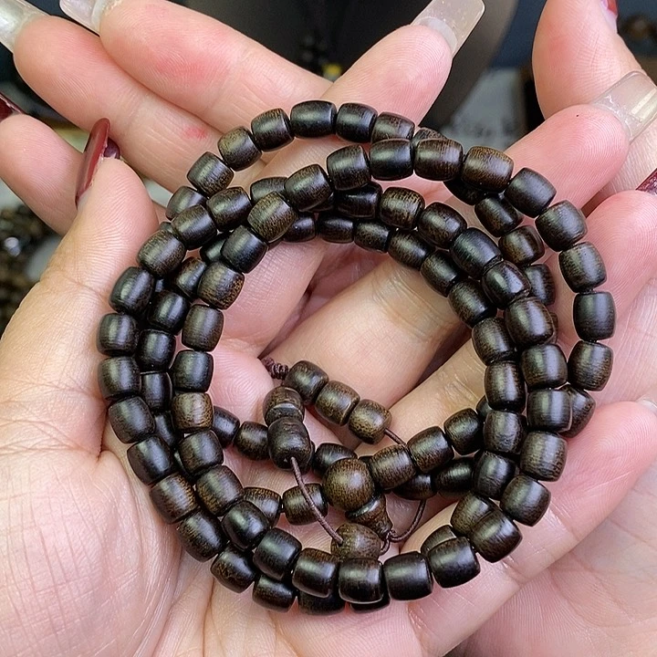 沉香手串小****^越南芽庄白棋楠玉化沉水