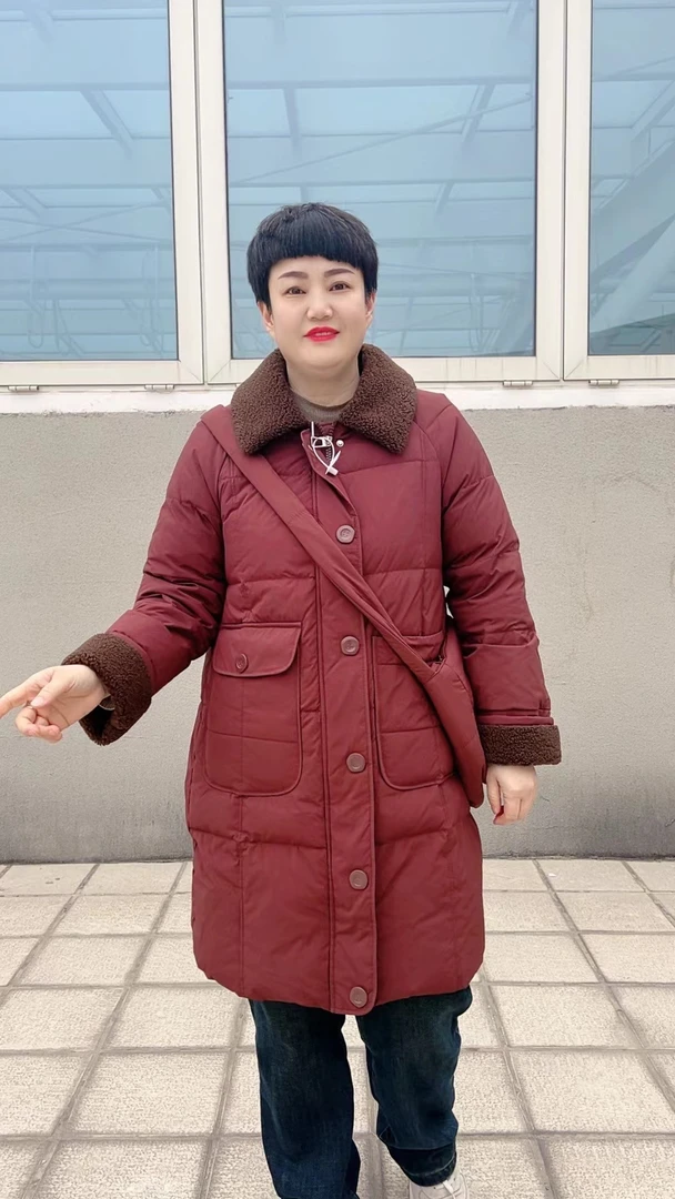 冯小姐时尚大码女装（休闲百搭显瘦气质减龄保暖羽绒服22#）
