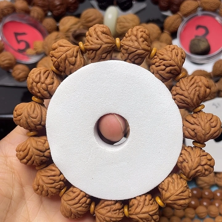 馨***儿桃核手串豹子头手串19尺寸15颗无修