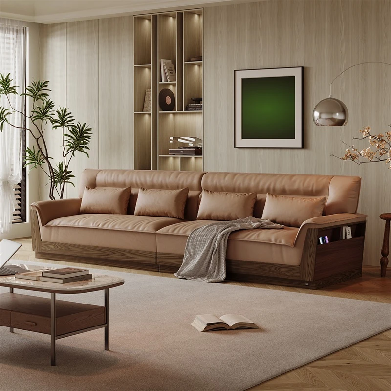 顾家家居家用真皮沙发家具现代简约法式复古直排公寓沙发PT8916FS