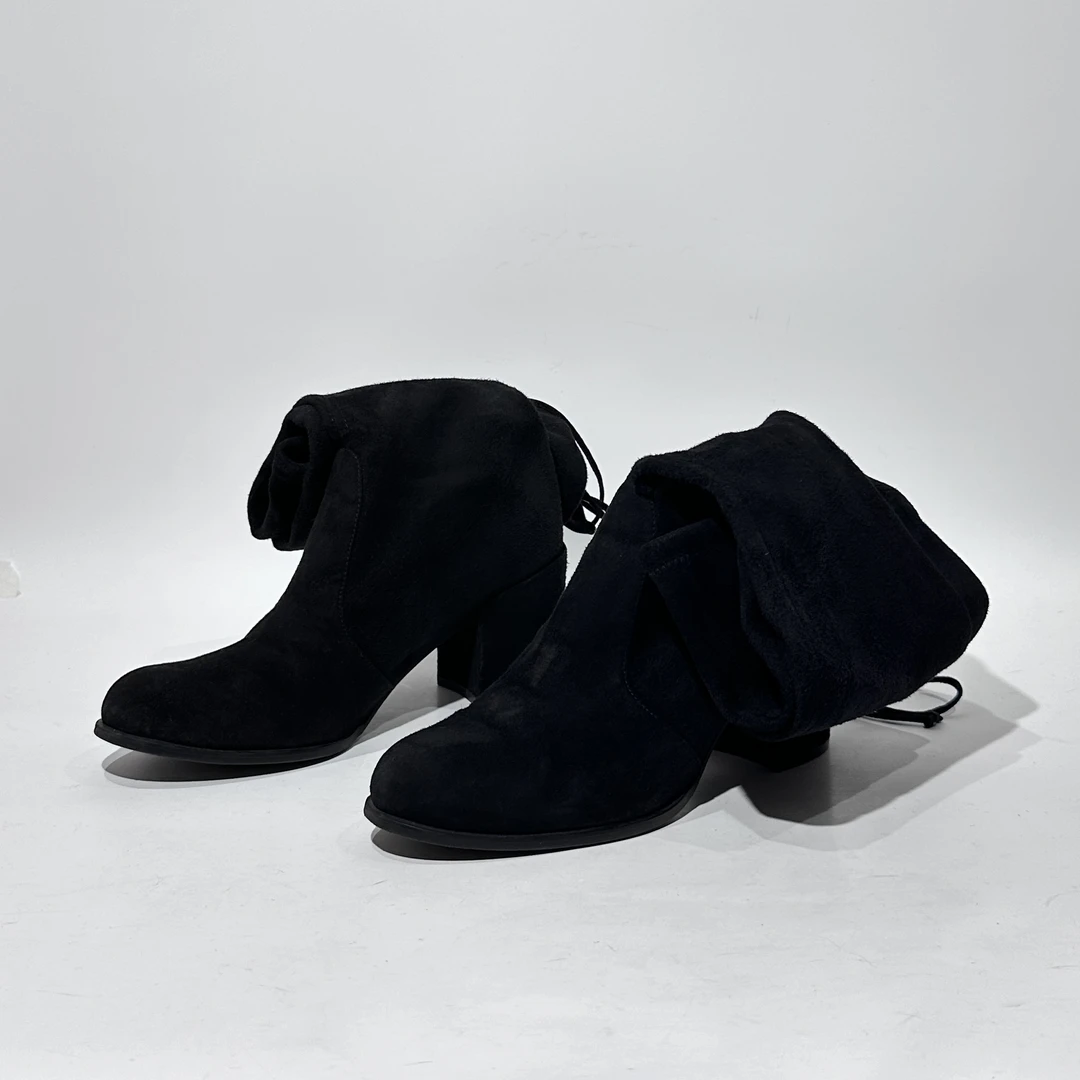 95新 StuartWeitzman 38码 黑色时尚过膝靴/MLK80658