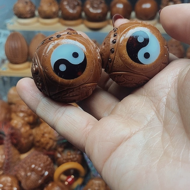 紫***來橄榄核手串/手链四象八卦