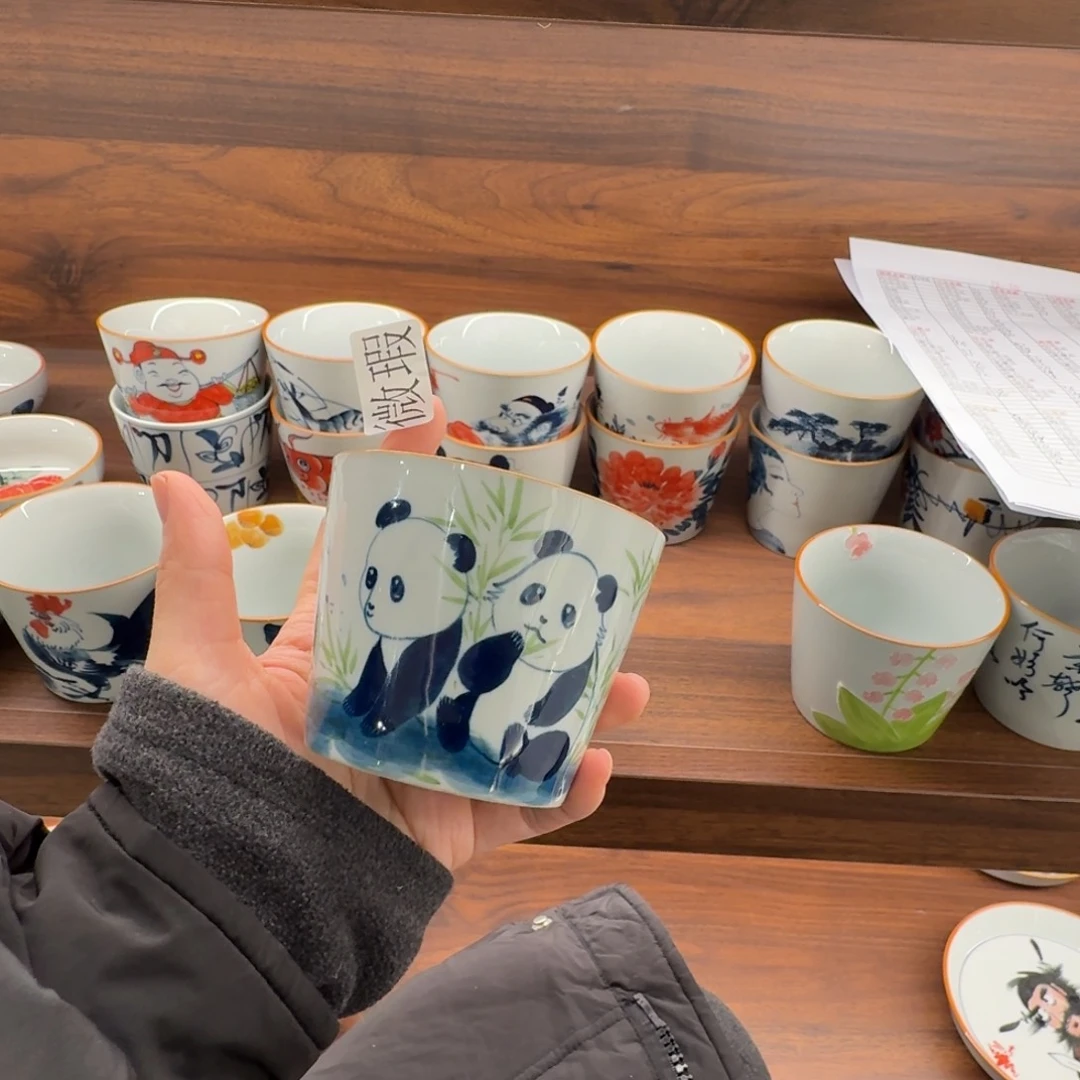 釉下彩纯手绘微瑕