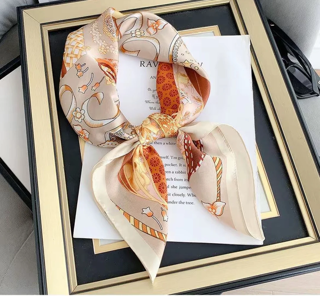 1184 极简风百搭不起球薄款不掉色丝巾小领时尚围巾