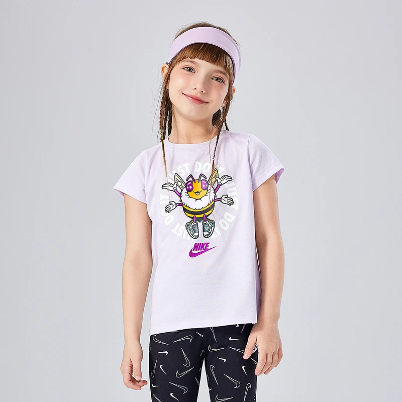 Nike耐克儿童童装夏季女童小童卡通短袖T恤NKG-TE-L983