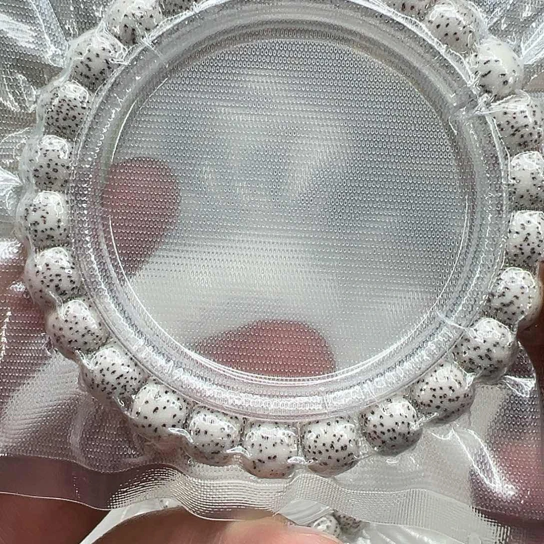 星月菩提手串62入门原脂白星月菩提单圈0.9