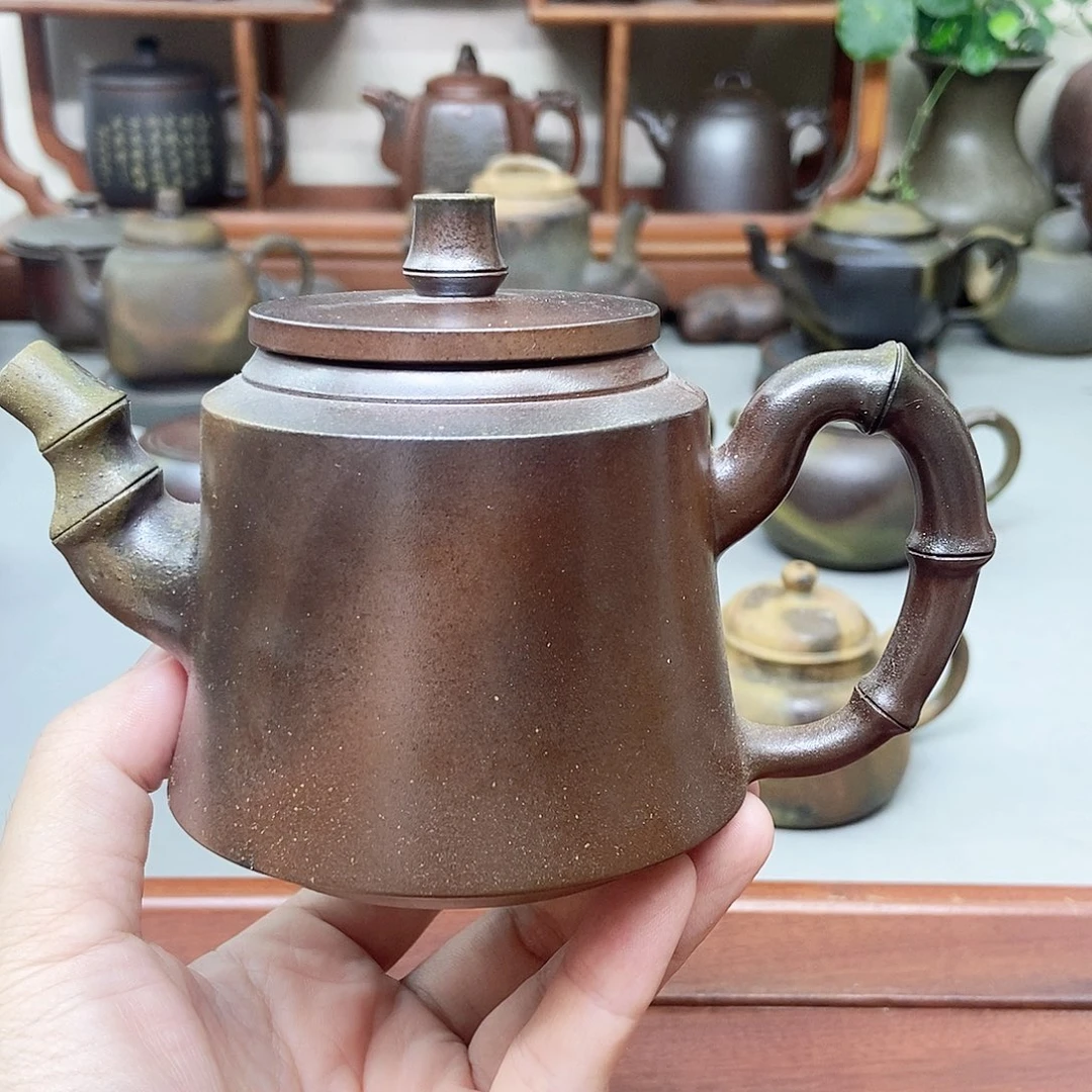 昏***！钦州坭兴陶柴烧壶瑕240cc