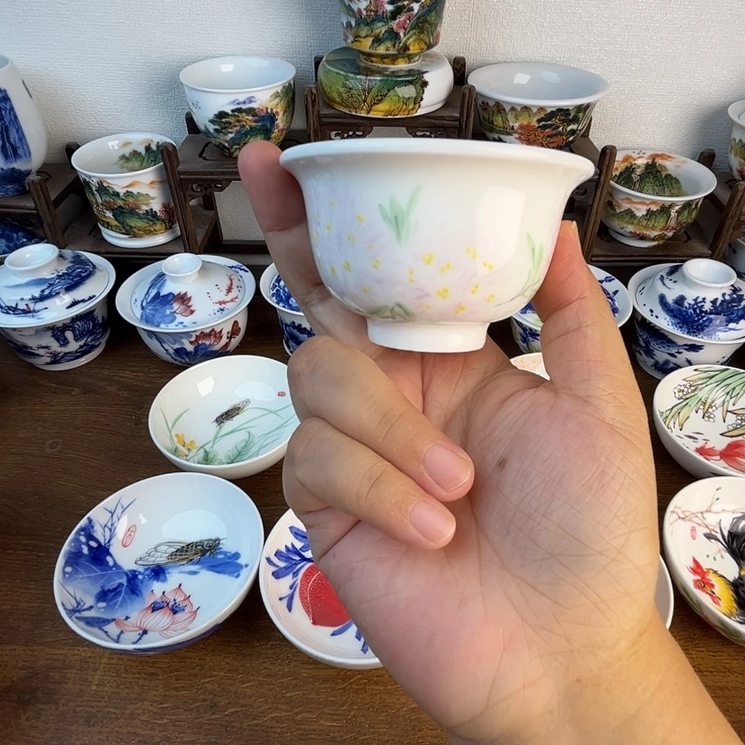 忠意堂釉下彩紫绣球