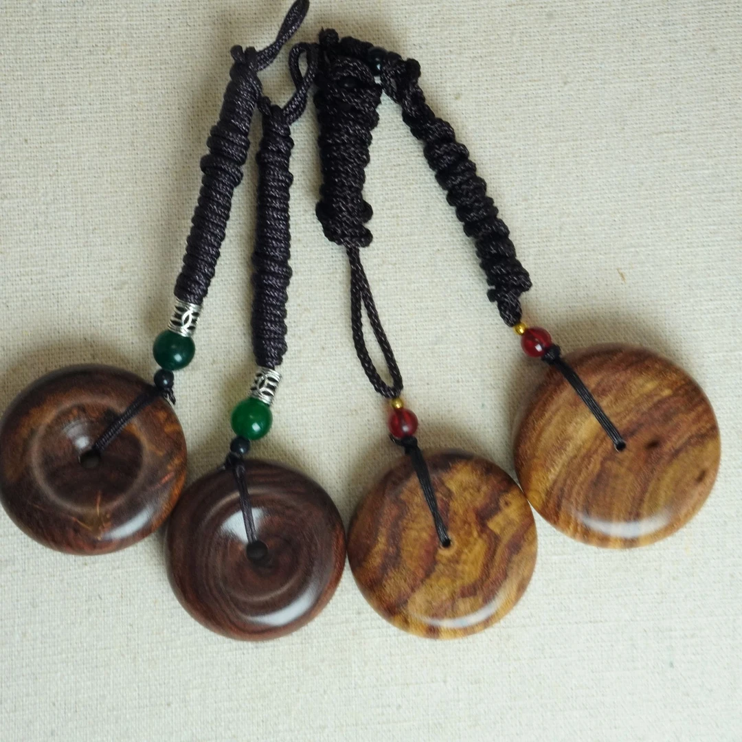 海南黄花梨 平安扣 吊坠 多样性发其一