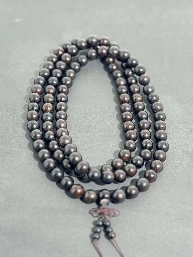 雷登留眉沉香木作手串12*108-Z342