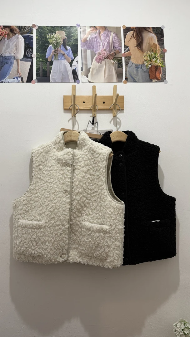 秋冬薄款马夹立领文艺风挂脖款保暖女冬季