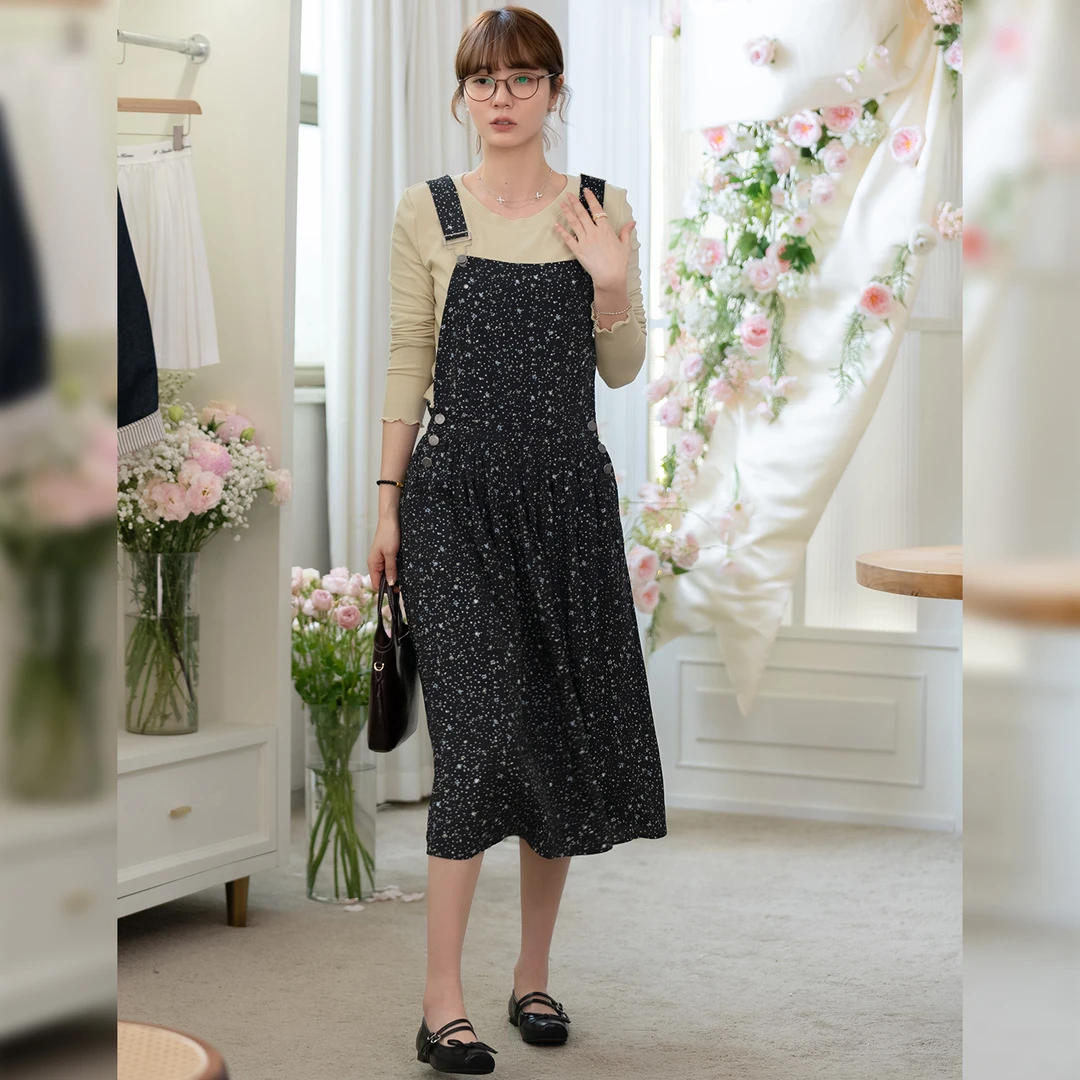 【新品】【花花游园会】FS505L044碎花背带裙