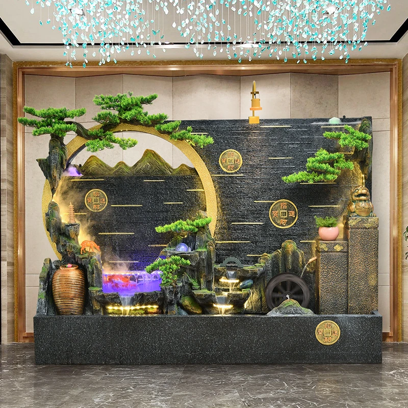 庭院花园水幕墙循环水流水景墙流水摆件餐厅院子客厅屏风装饰摆件