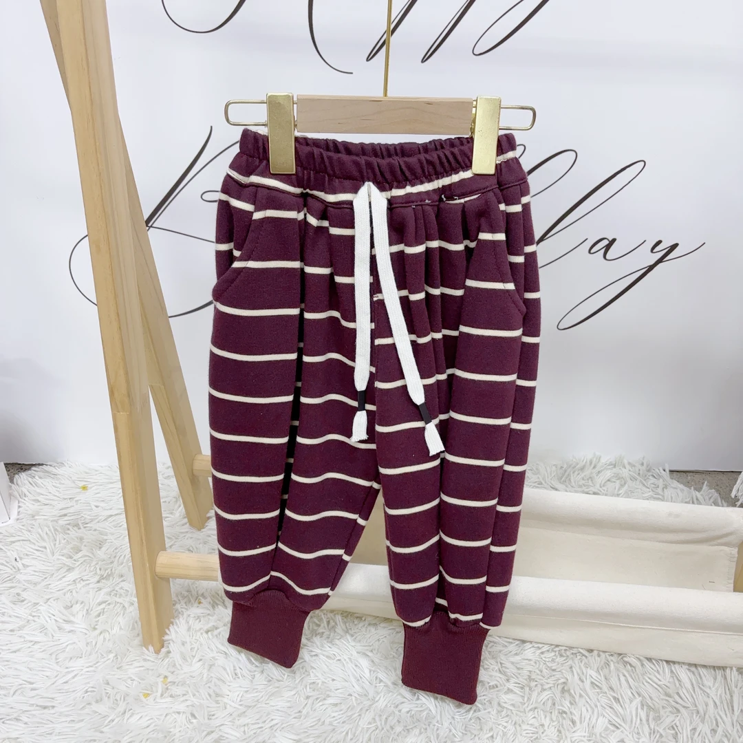 031/0311条纹款秋冬款加绒裤