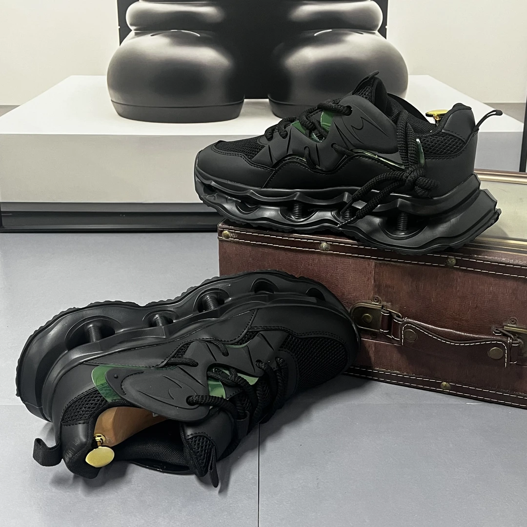 男鞋秋季2025新款运动时尚厚底增高老爹鞋休闲百搭网面透气运动鞋