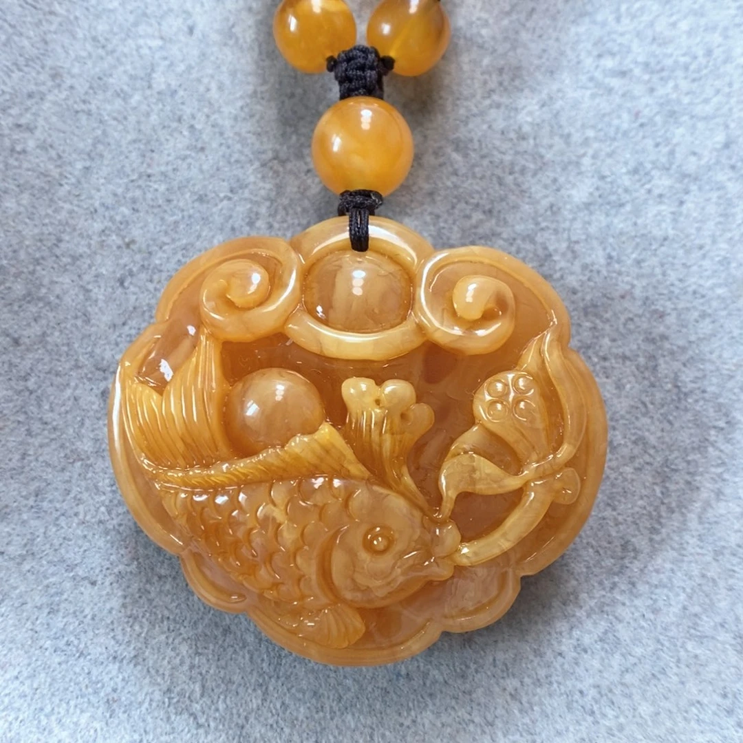 未镶嵌项链蜜蜡蜜蜡吊坠