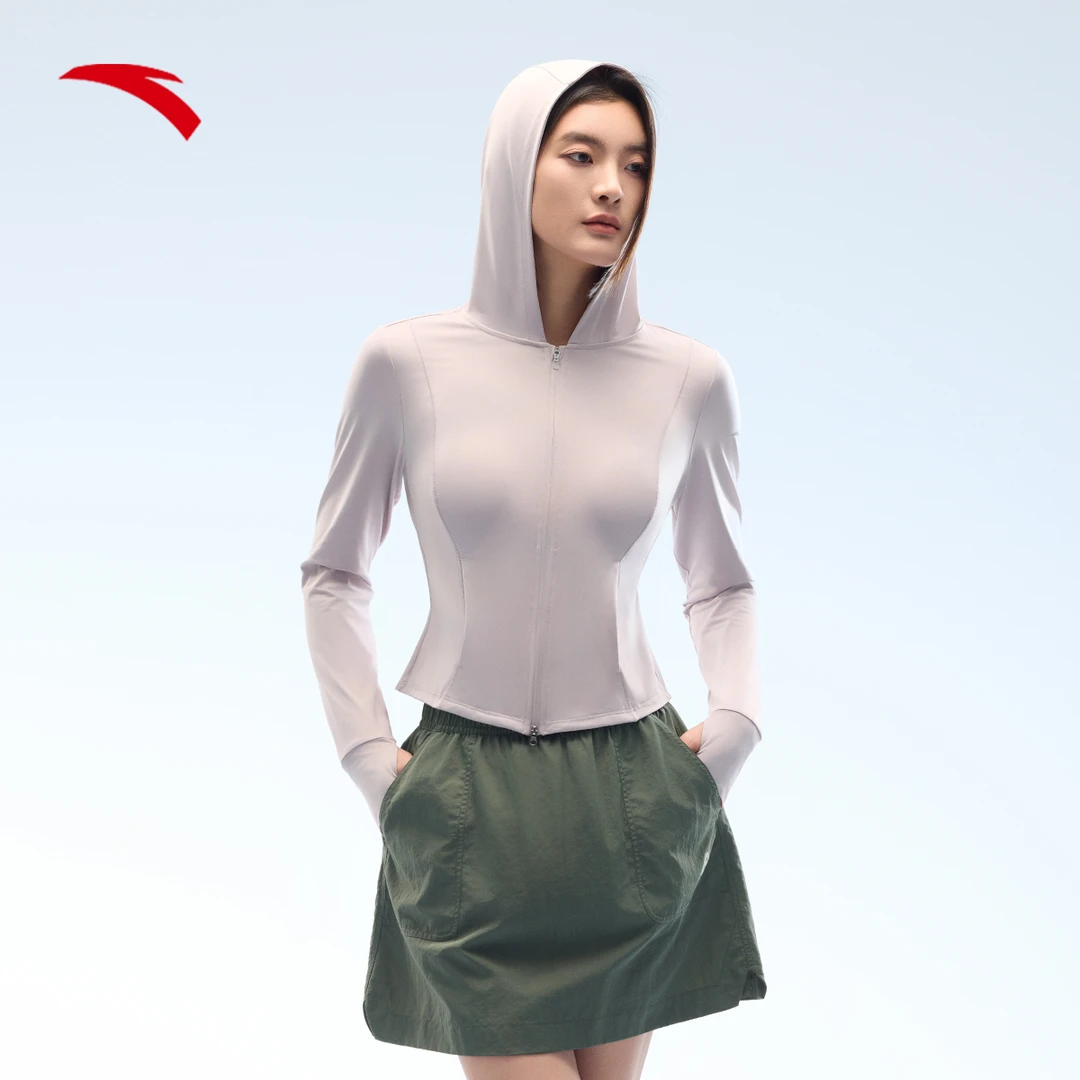 安踏小蛮腰防晒衣女款2025夏季新款修身显瘦时尚潮防晒服UPF100+