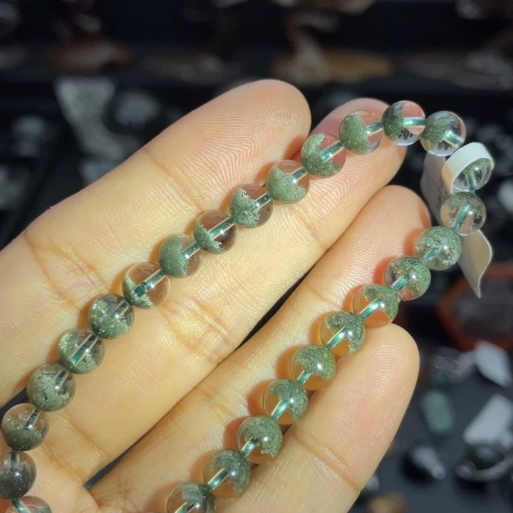 未镶嵌手链水晶绿幽灵聚宝盆6.2