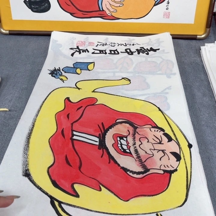 国画手绘禅意画一物一拍