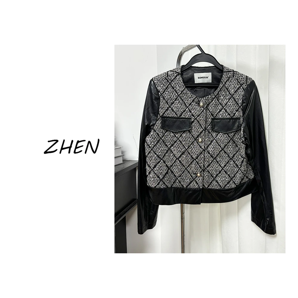 【ZHEN】K1113 2025气质显瘦时尚百搭上新小众设计感外套