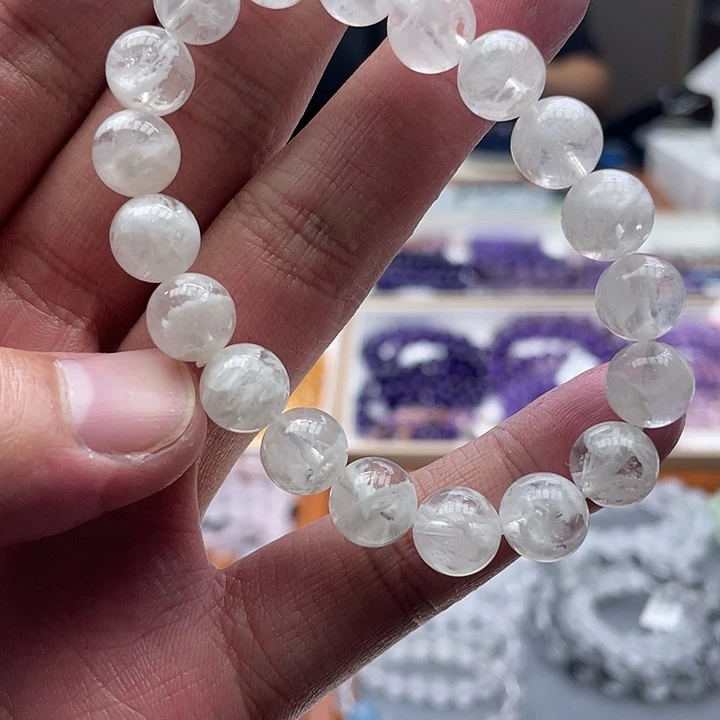*****水晶手串未镶嵌雪花幽灵