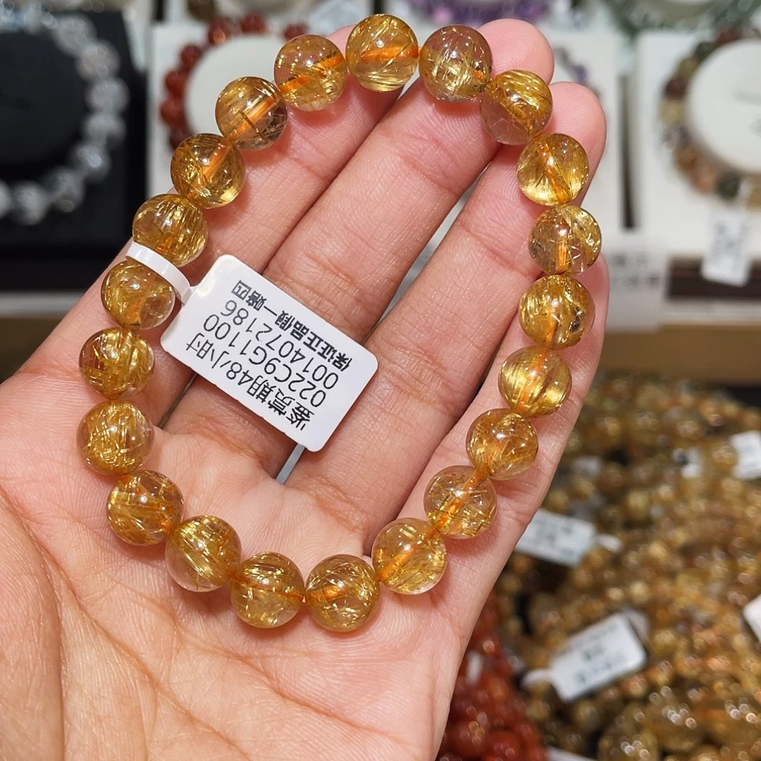 发晶手链未镶嵌高品钛晶9mm