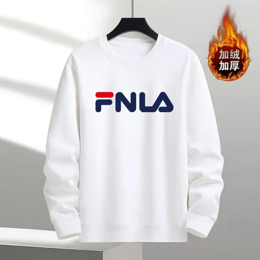 秋冬新款加绒加厚卫衣男女同款潮牌时尚潮流圆领保暖-卫衣