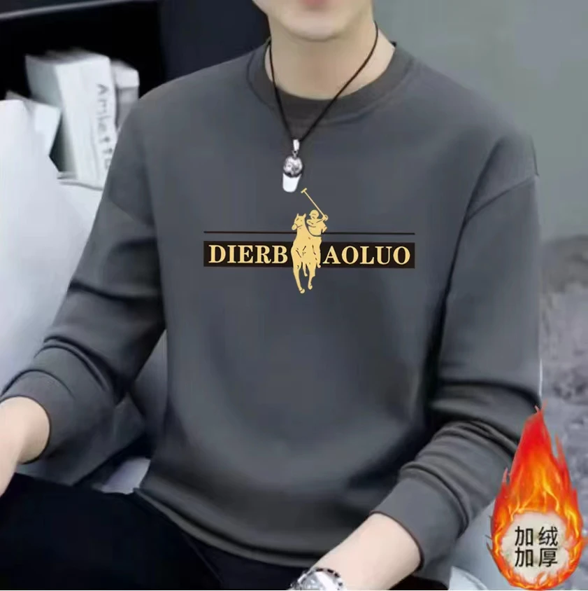 【加绒款】]2025秋冬加绒圆领长袖卫衣运动时尚简约百搭男女同款12