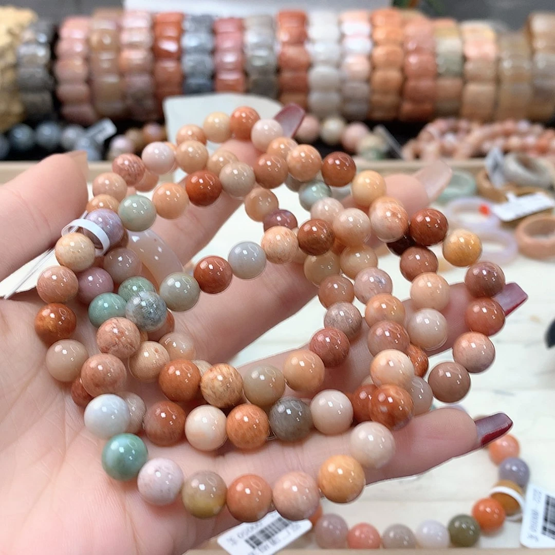 硅化珊瑚（珊瑚玉）手链未镶嵌一****喵204