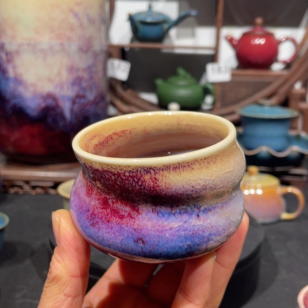 捂***郎中国神后钧瓷茶器