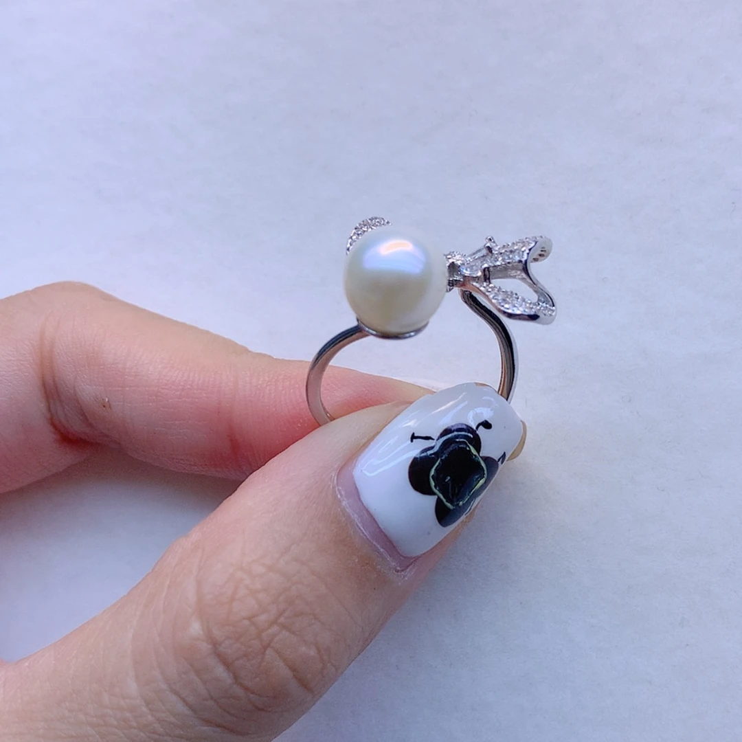 【闪购商品】银S925镶嵌戒指淡水珍珠