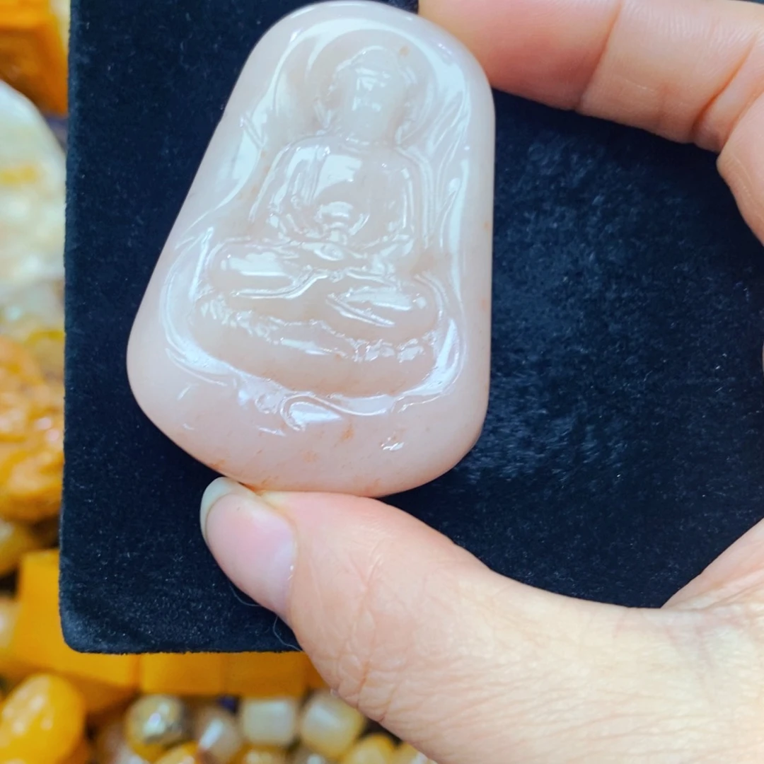 未镶嵌石英质玉（黄龙玉）吊坠(不含链)