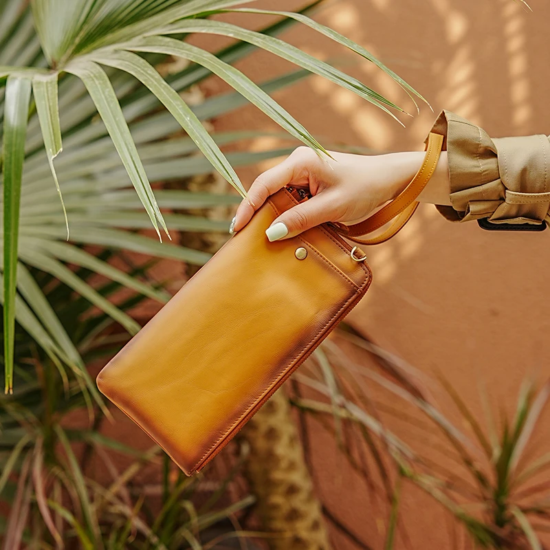 【真皮手机包】中性风休闲竖款手机小挎包小包男士女士时尚百搭简约