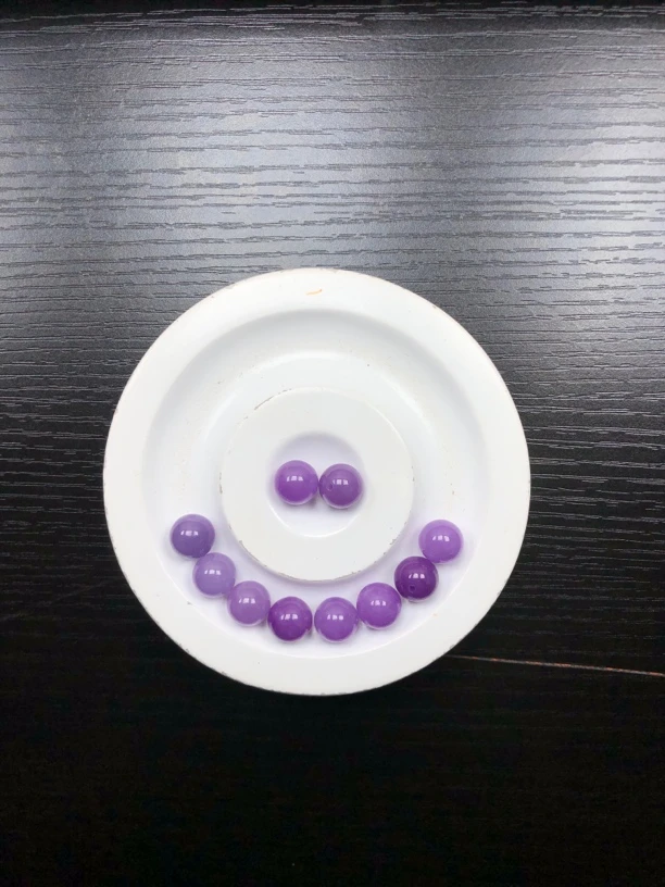 缅A紫翡卡11+散珠一颗可做手链项链