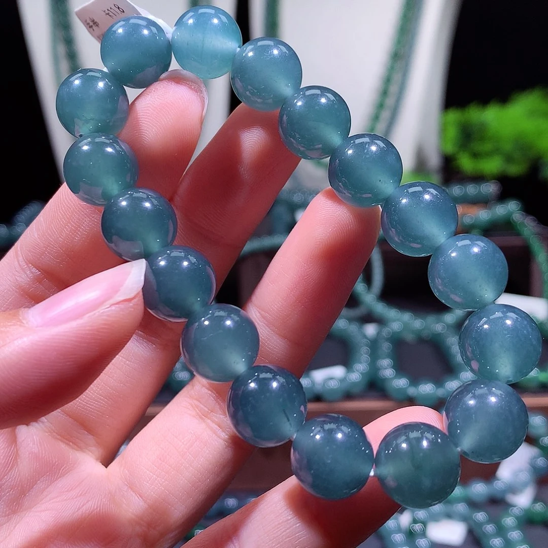 翡翠未镶嵌手链天然a货翡翠手串12